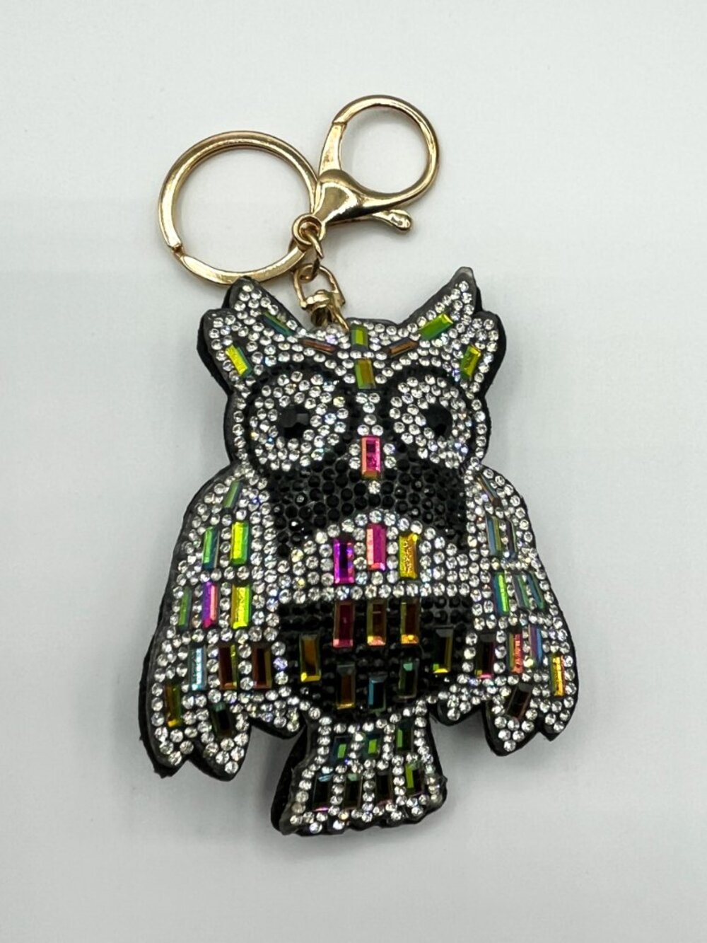 3 Rhinestone Owl Keychains (Set of 3) - Picture 3 of 6